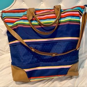 Stella and Dot Striped Travel Bag